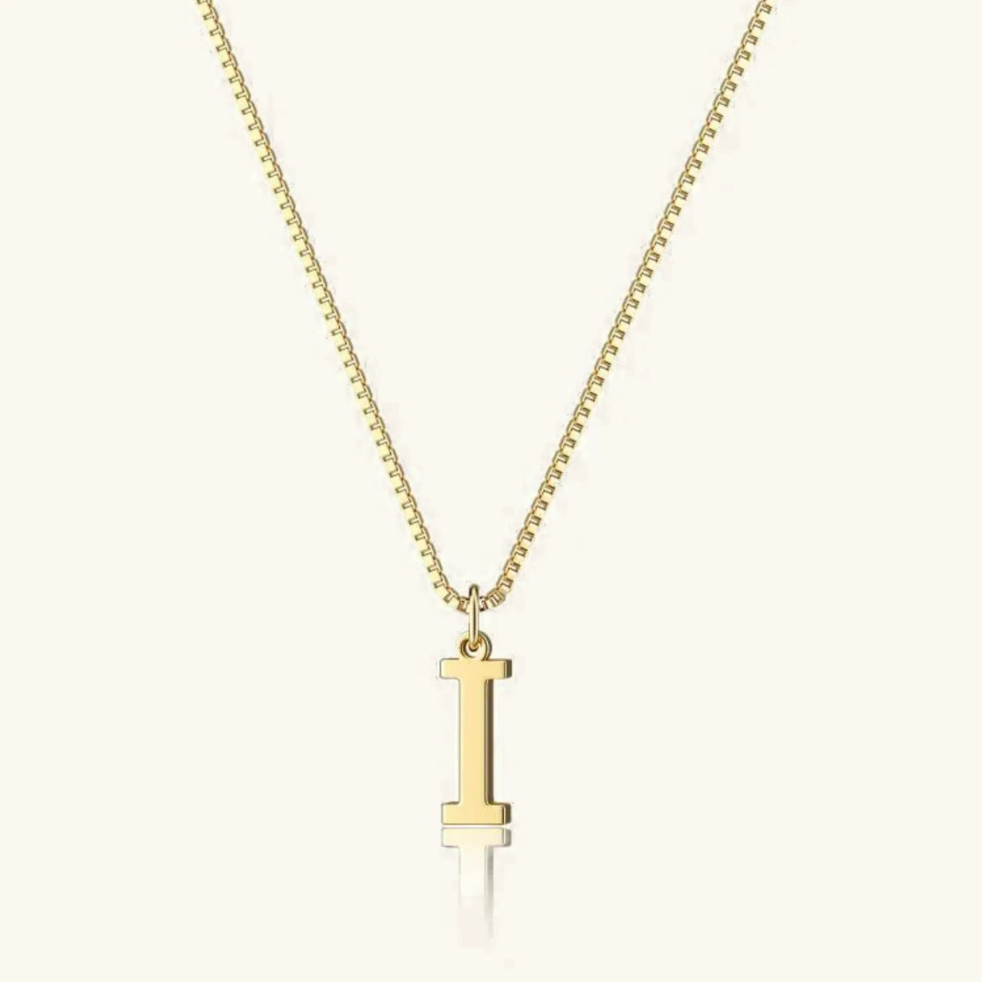 Therese Letter Initial Gold Necklace