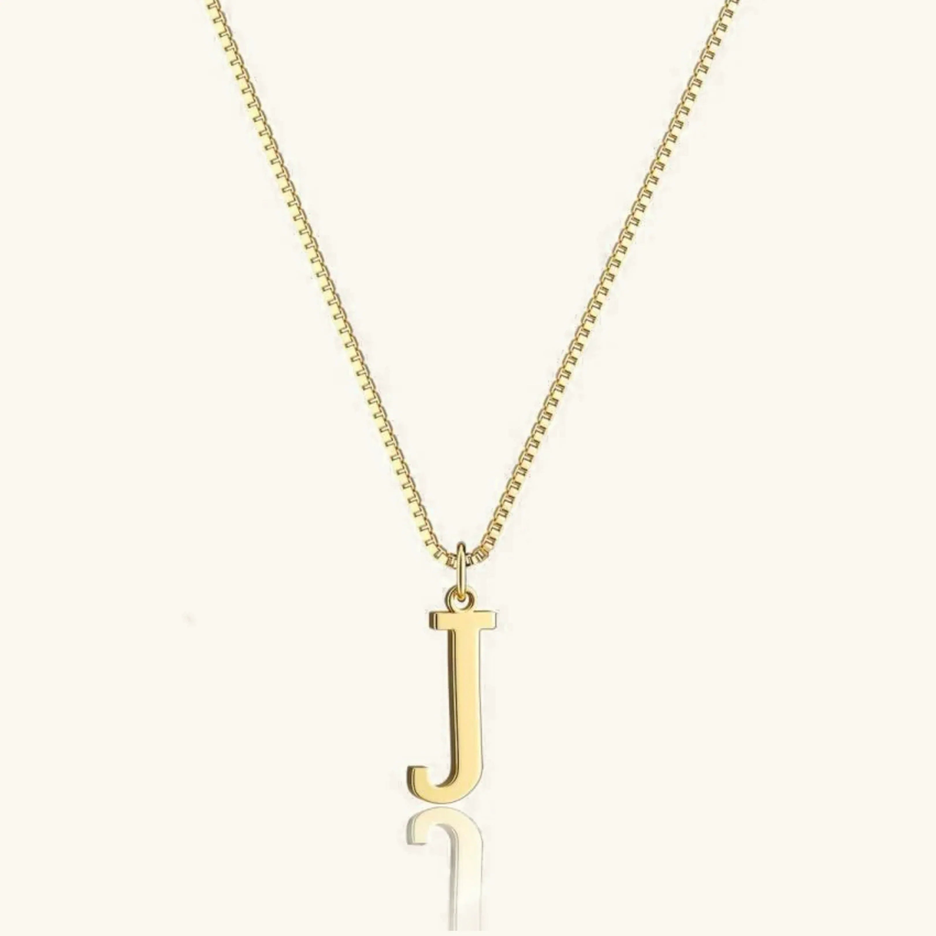 Therese Letter Initial Gold Necklace