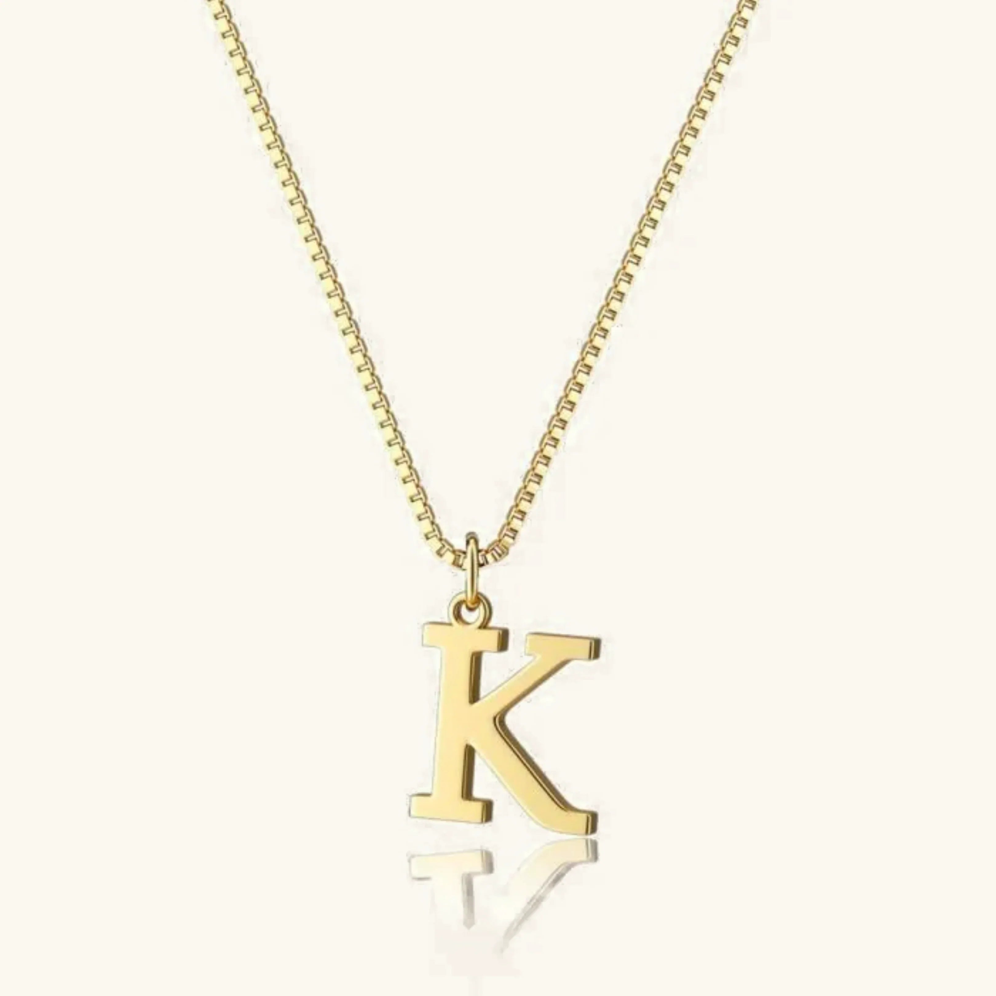 Therese Letter Initial Gold Necklace