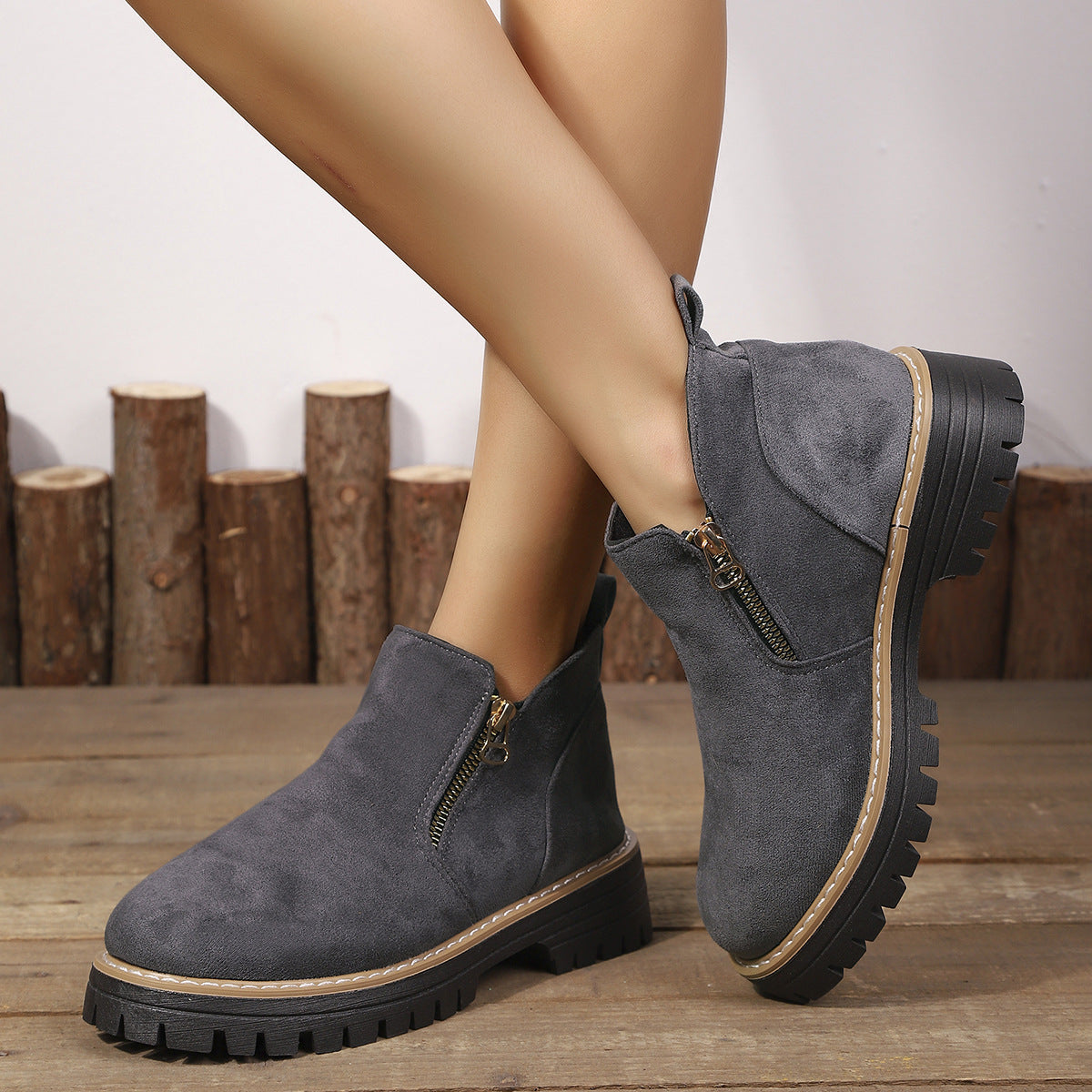 EverGrip™ Suede Ankle Boots