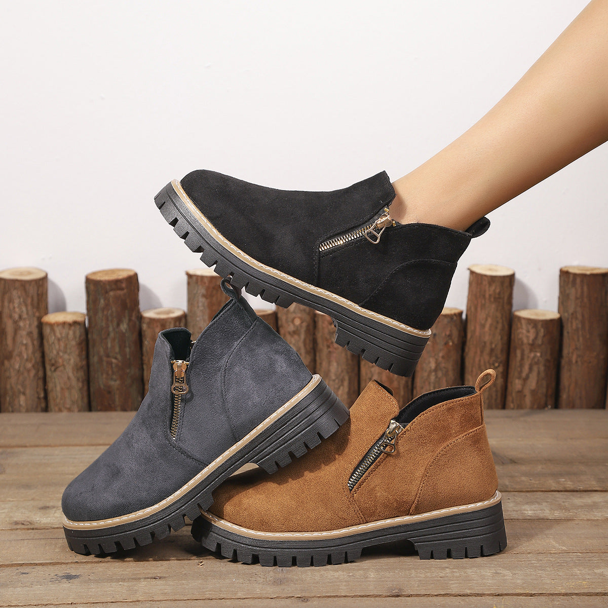 EverGrip™ Suede Ankle Boots