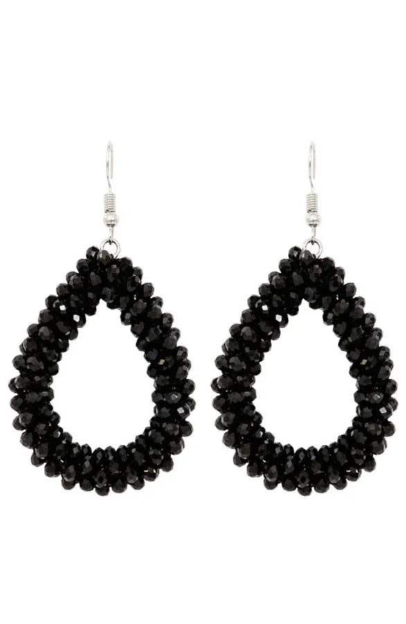 Elegant Beaded Teardrop Earrings