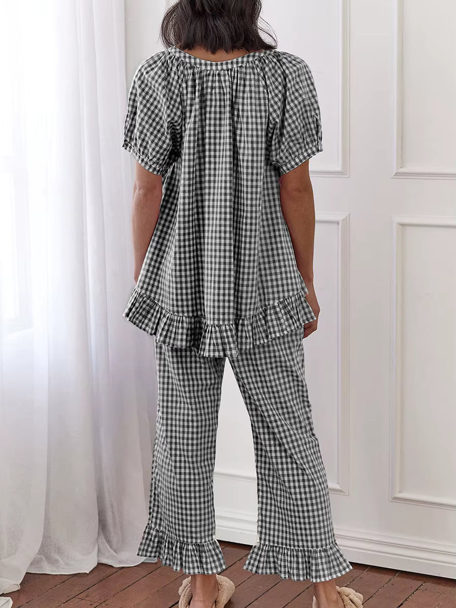 Sweet Check Pajama Set