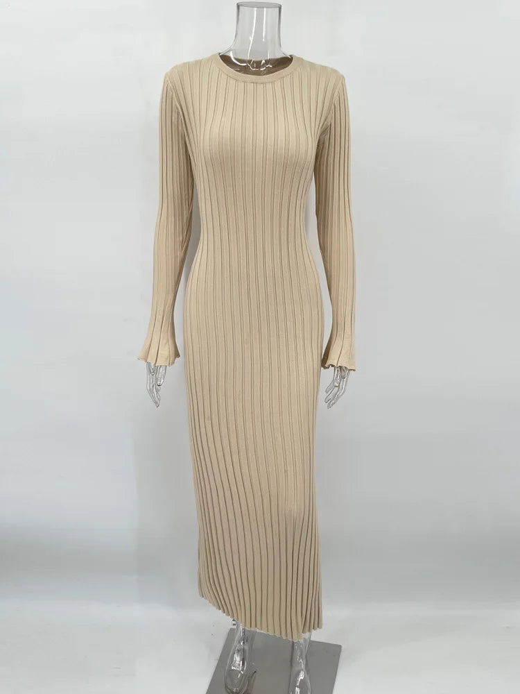 Ribbed Knit Maxi Dress