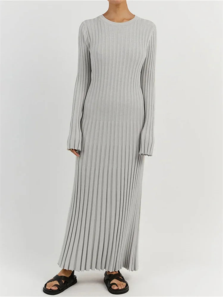 Ribbed Knit Maxi Dress