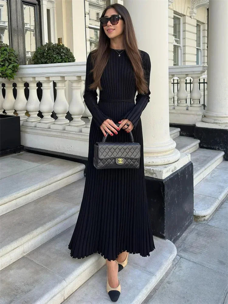Ribbed Knit Maxi Dress