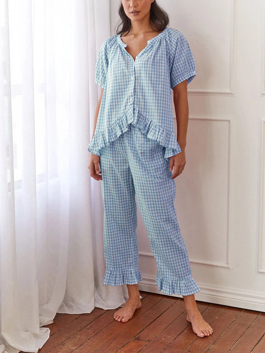 Sweet Check Pajama Set