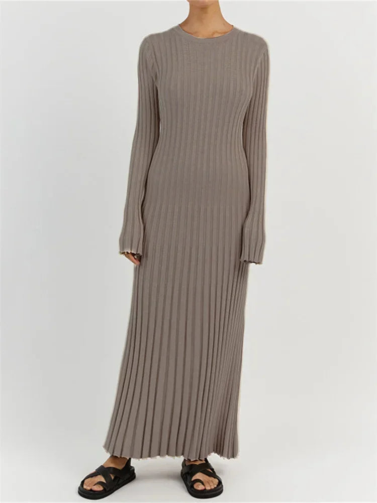 Ribbed Knit Maxi Dress