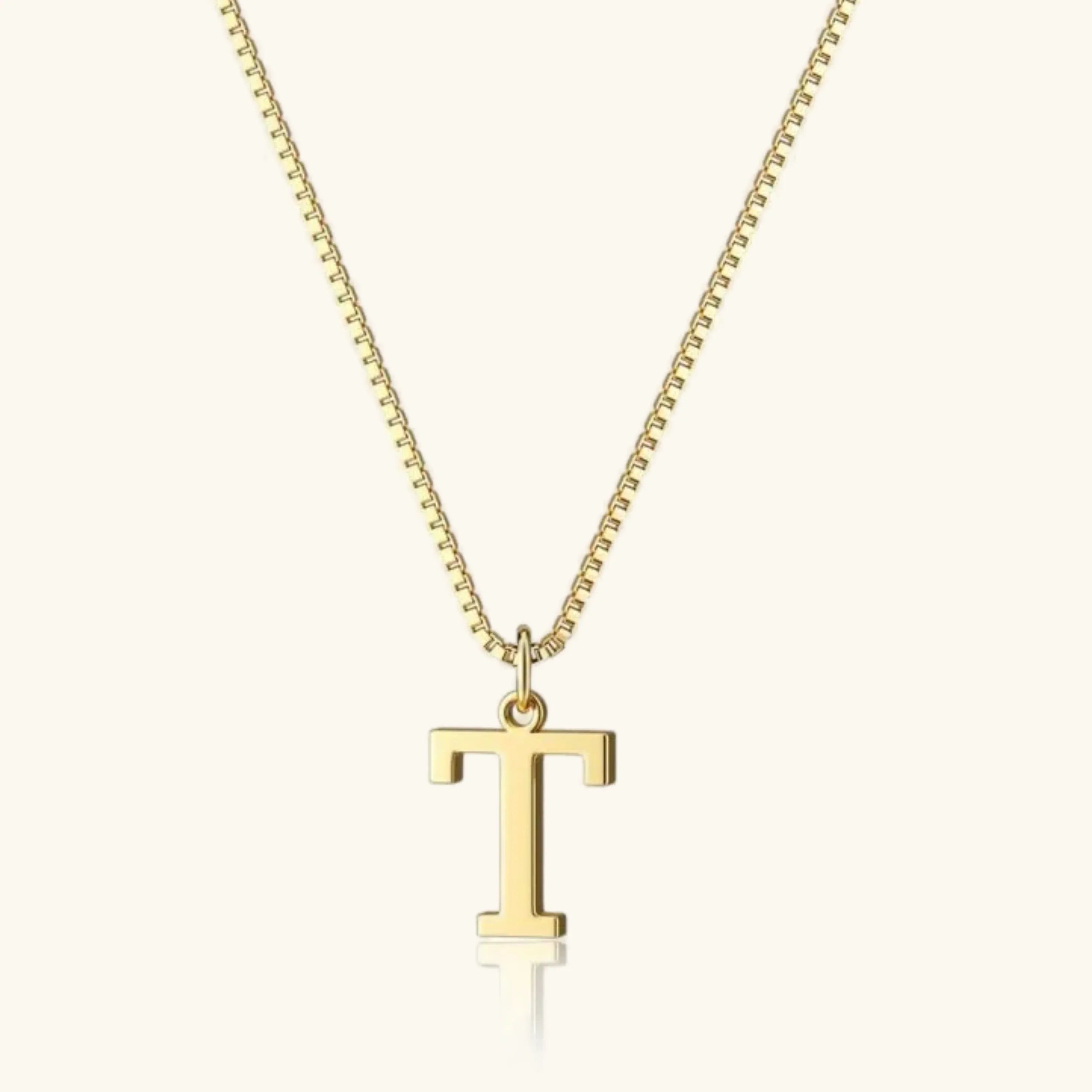 Therese Letter Initial Gold Necklace