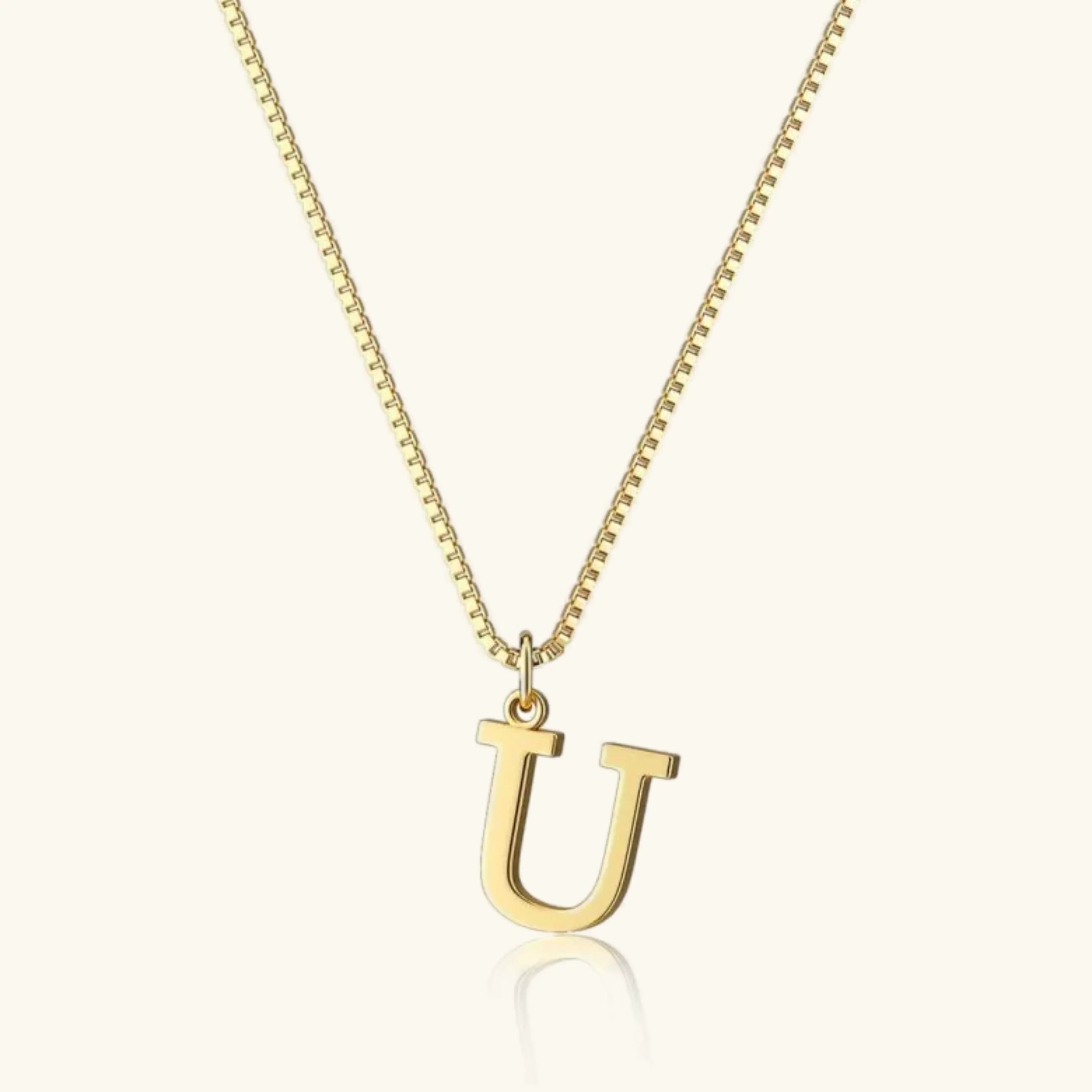 Therese Letter Initial Gold Necklace