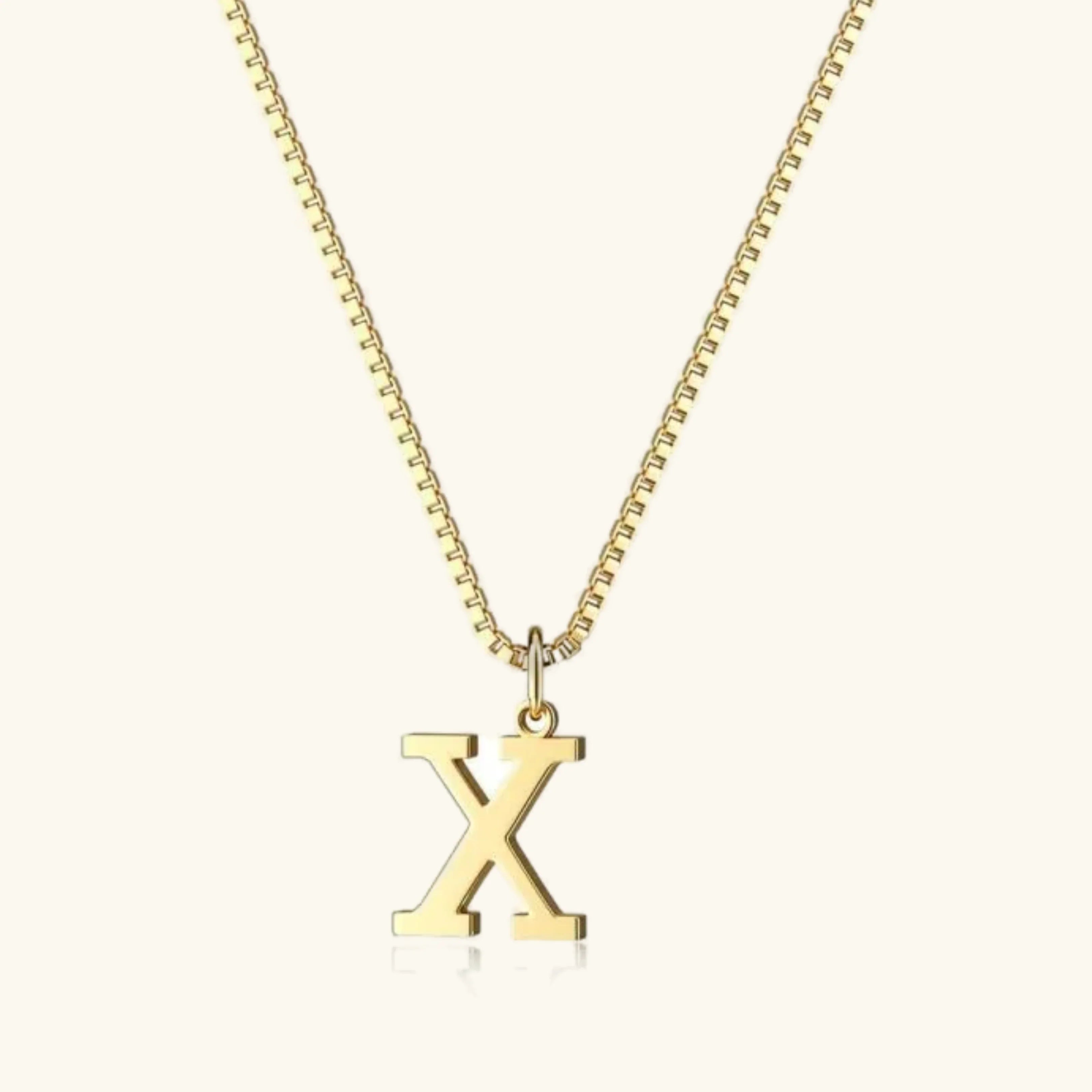Therese Letter Initial Gold Necklace