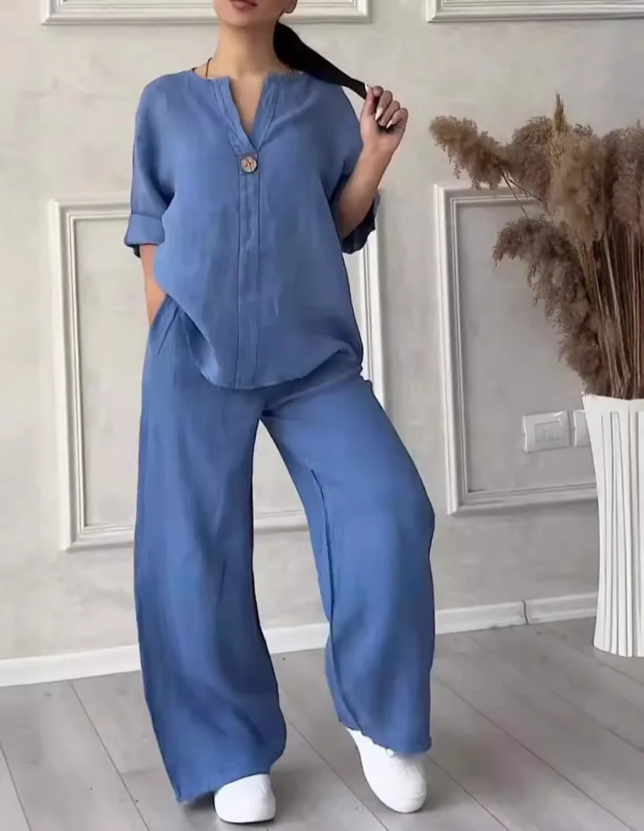 Luchtige & Stijlvolle Linnen Dames Zomer Set - Melina