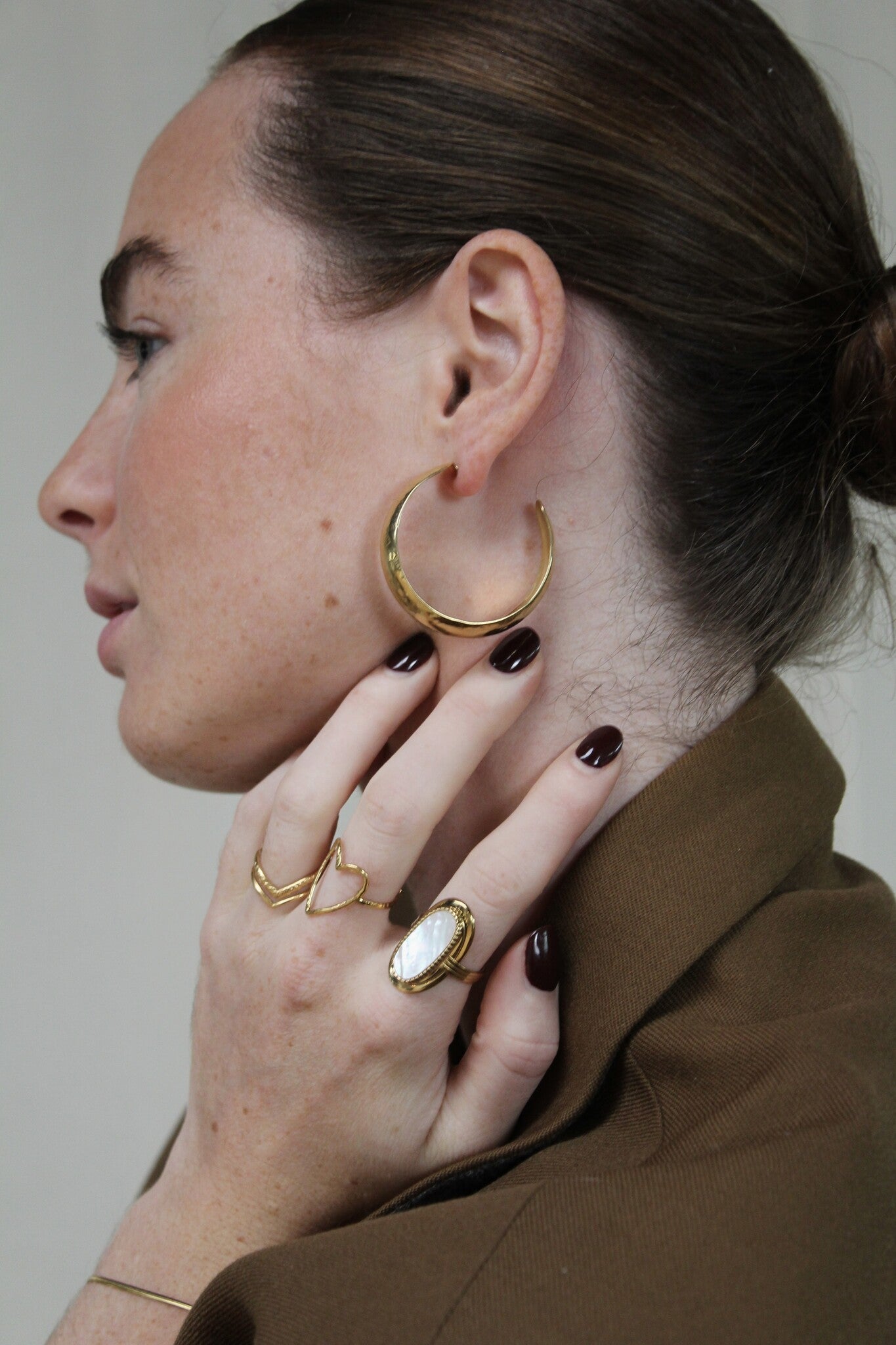 Double Wave - Ring - Edelstahl - verstellbar