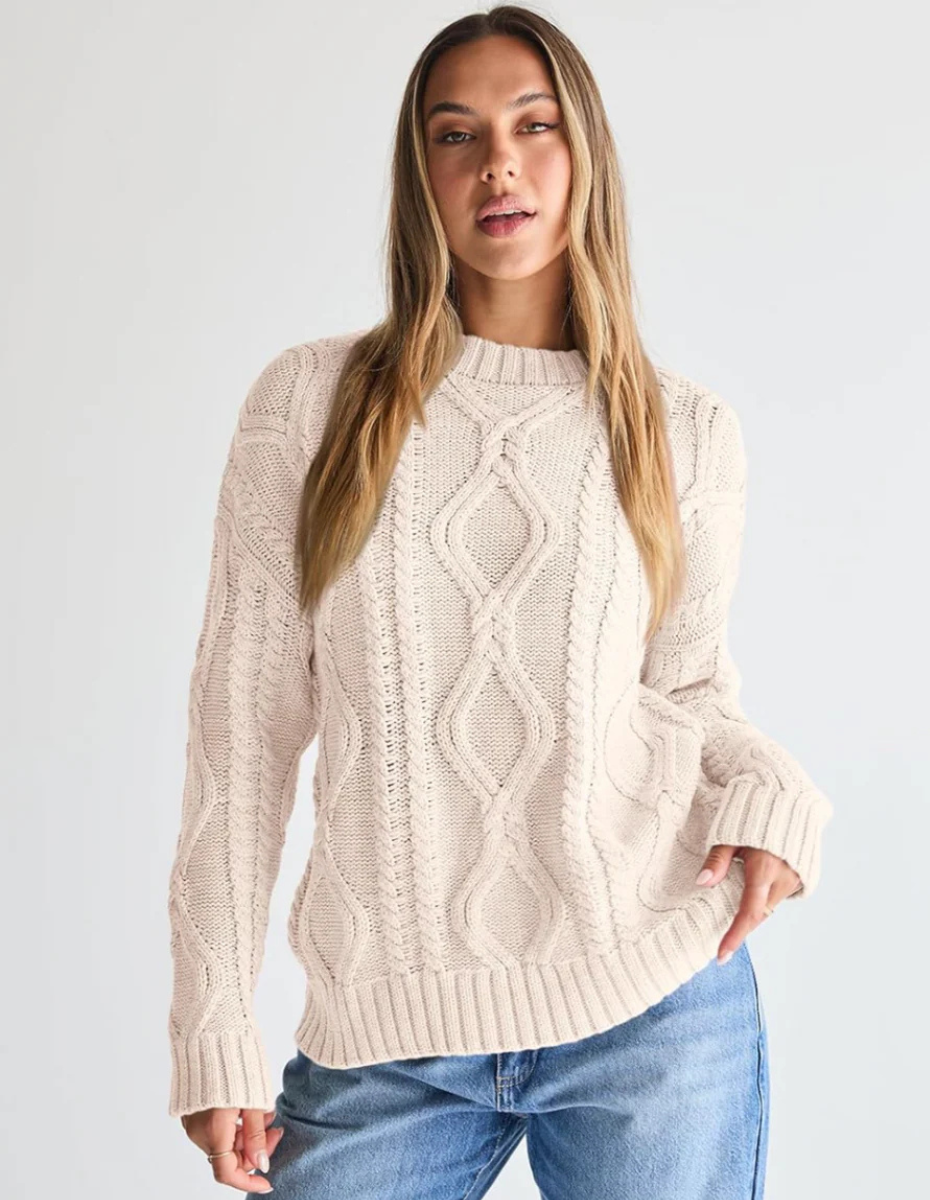 The Elara™ Cable Knit Sweater