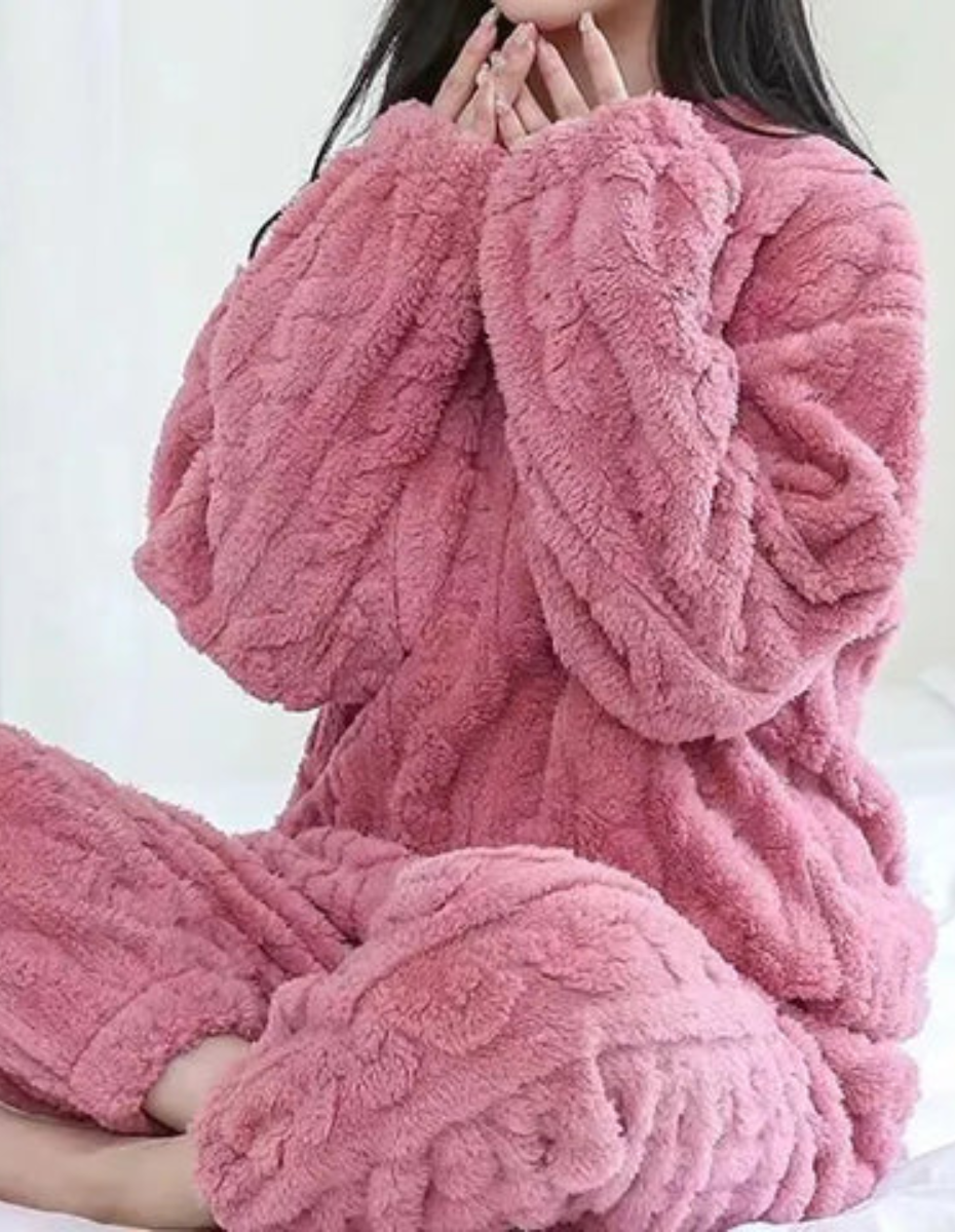 Olivia Geribbelde Pyjama | Zachte loungeset