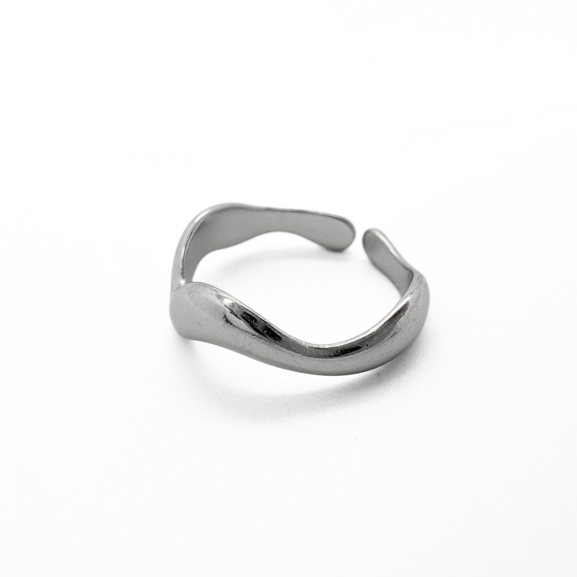 Waves - Ring - Edelstahl - Verstellbar