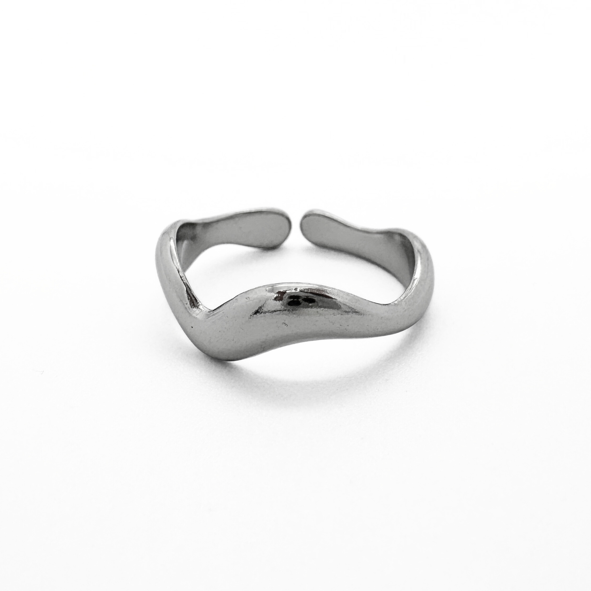 Waves - Ring - Edelstahl - Verstellbar