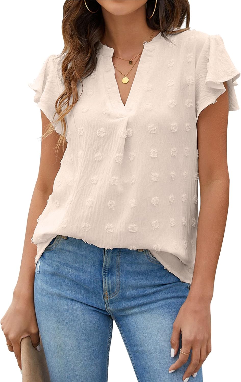 Textured V-Neck Blouse