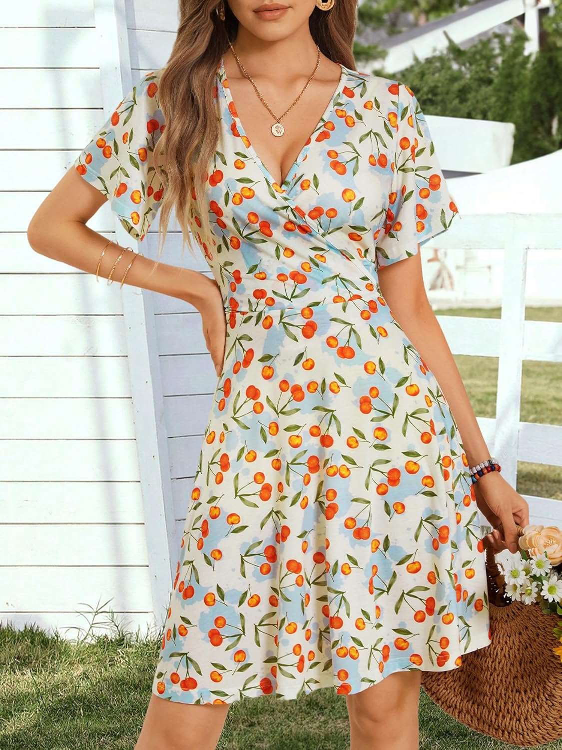 Floral V-Neck Summer Dress