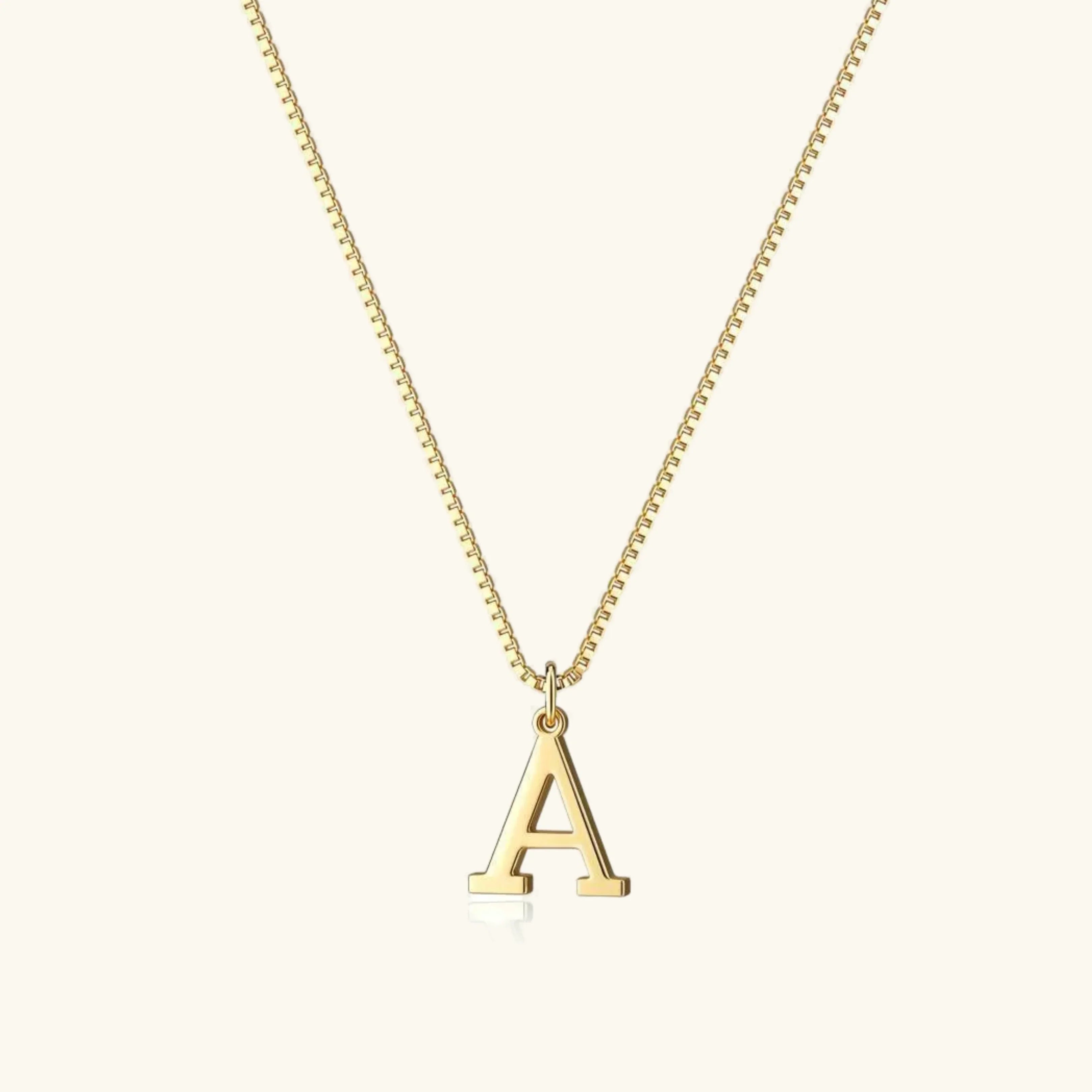 Therese Letter Initial Gold Necklace