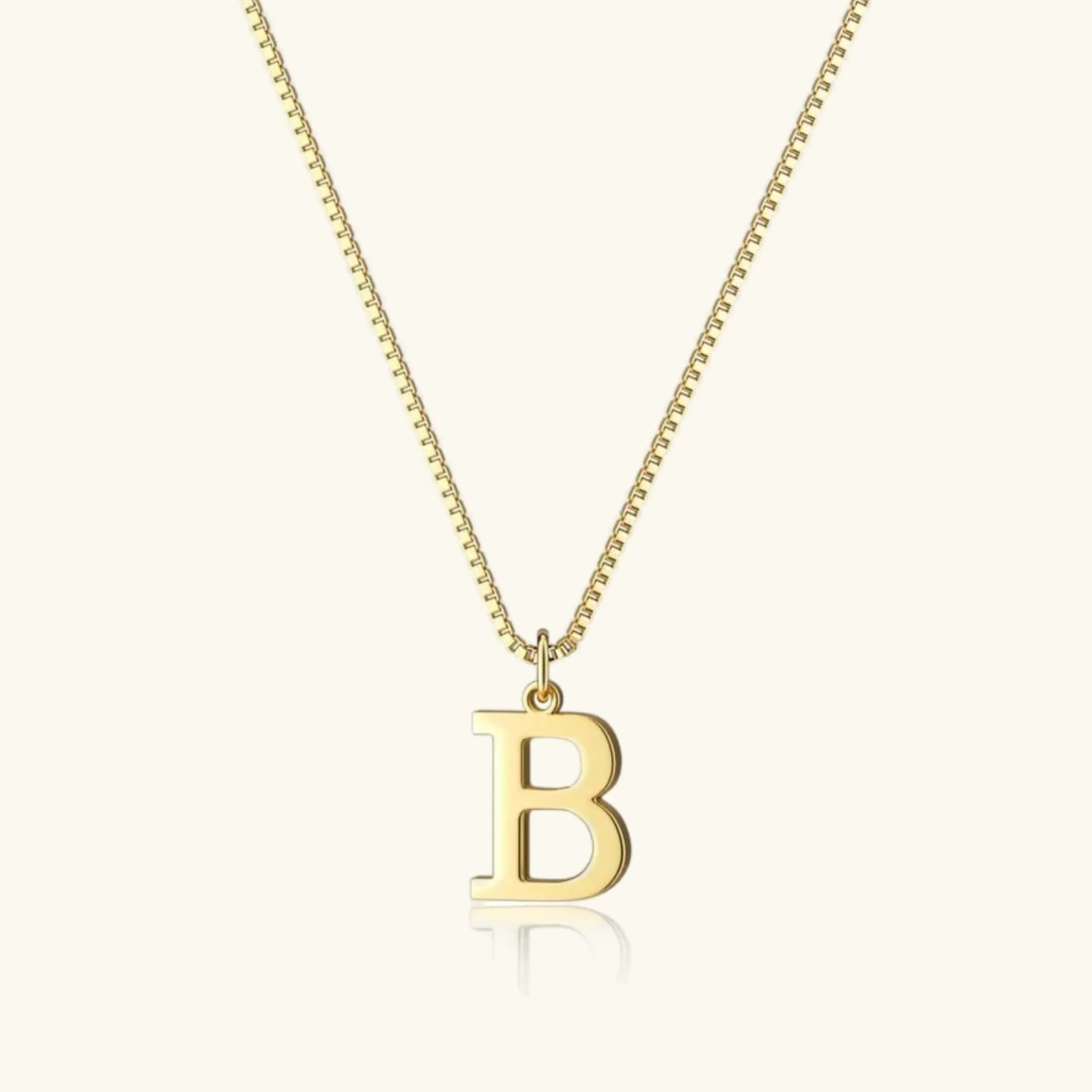 Therese Letter Initial Gold Necklace