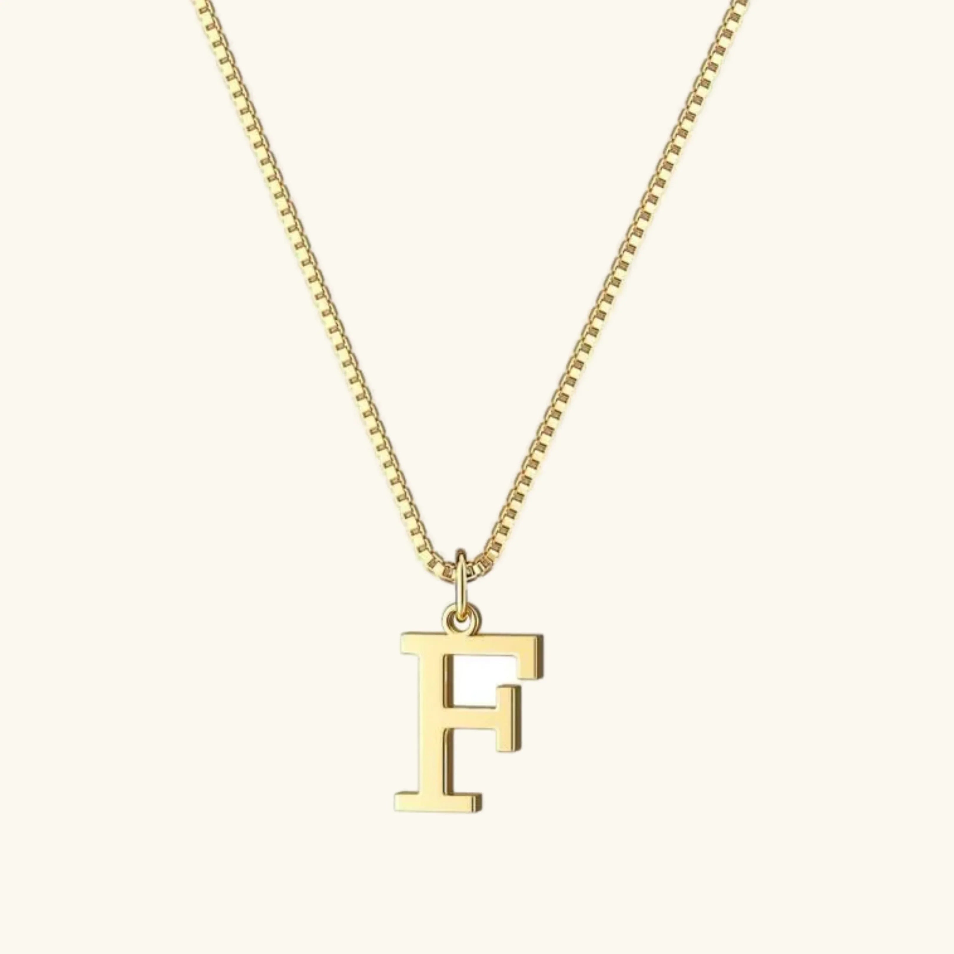 Therese Letter Initial Gold Necklace
