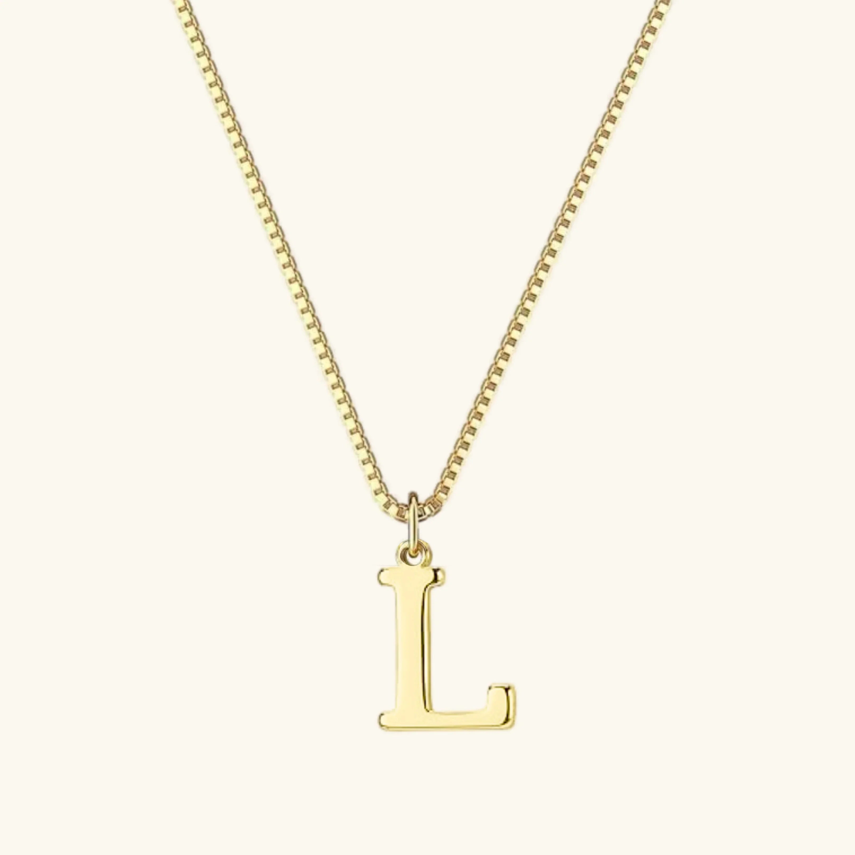 Therese Letter Initial Gold Necklace
