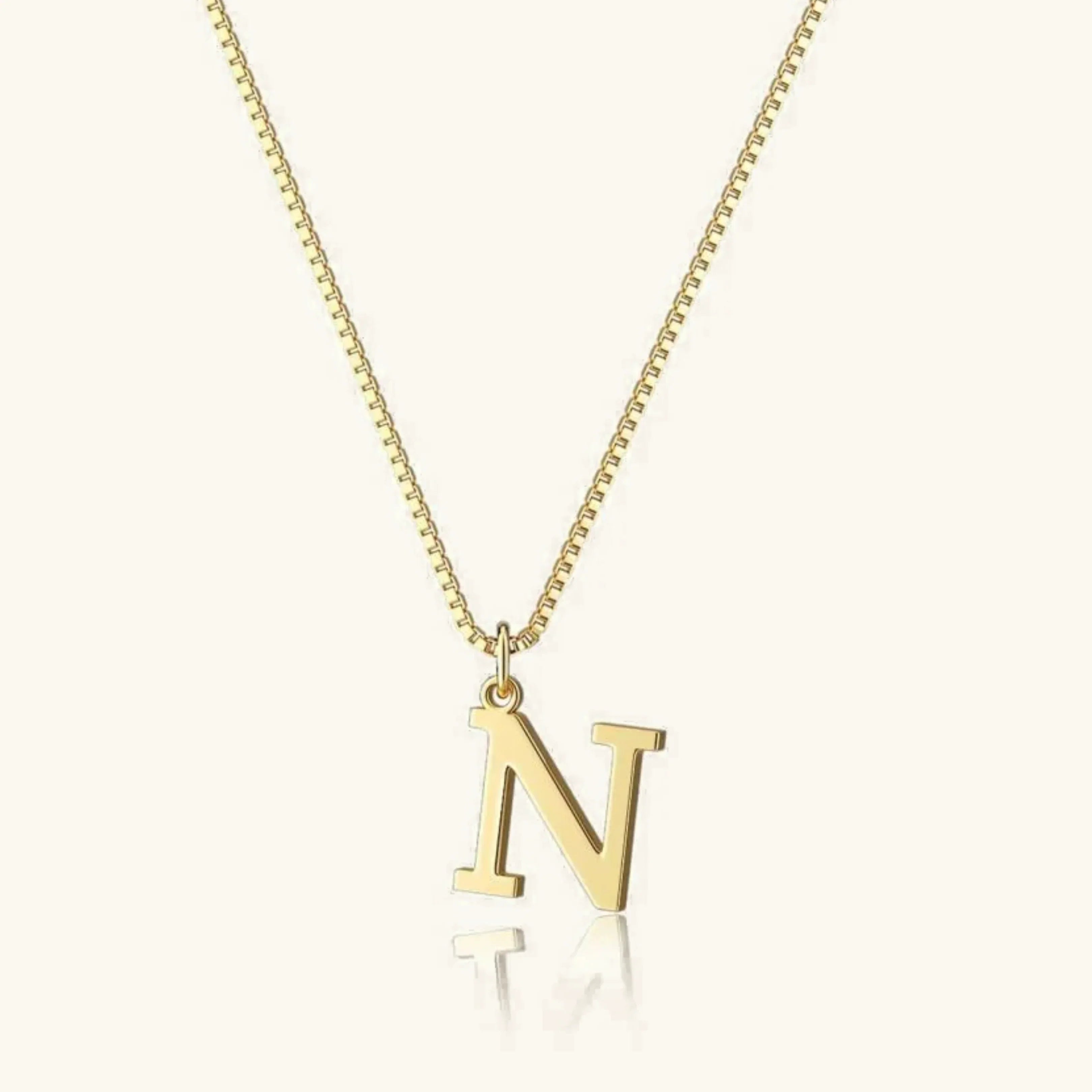 Therese Letter Initial Gold Necklace