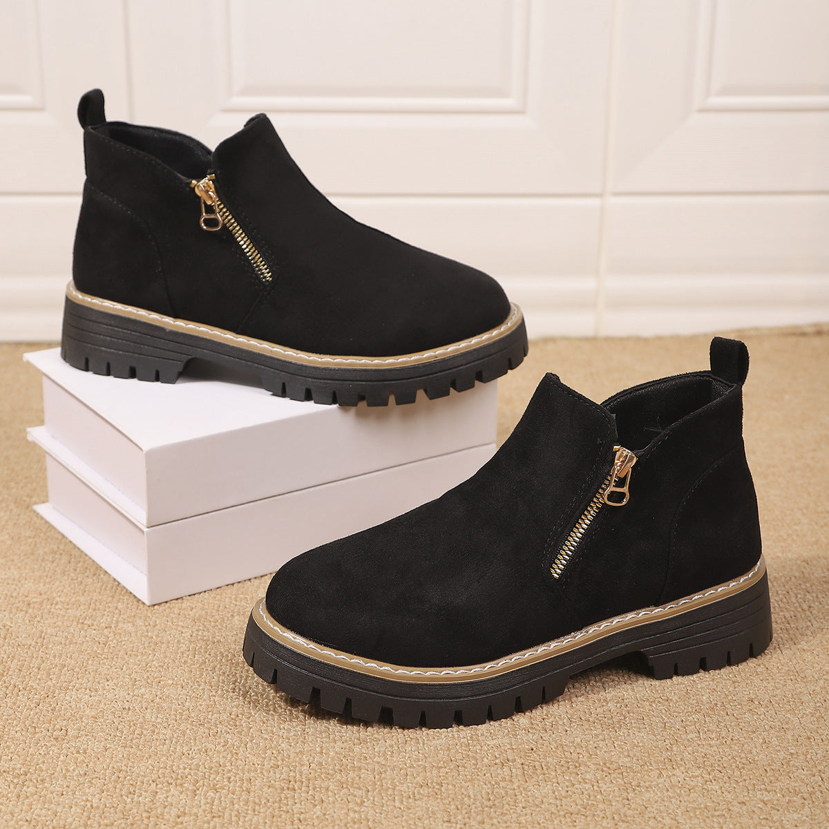 EverGrip™ Suede Ankle Boots