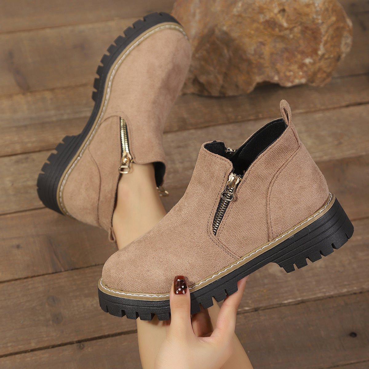 EverGrip™ Suede Ankle Boots