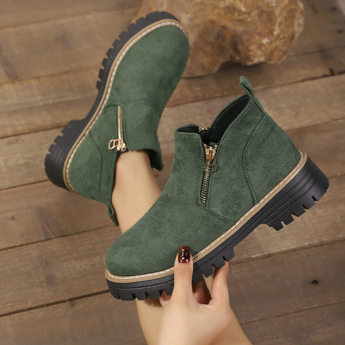 EverGrip™ Suede Ankle Boots