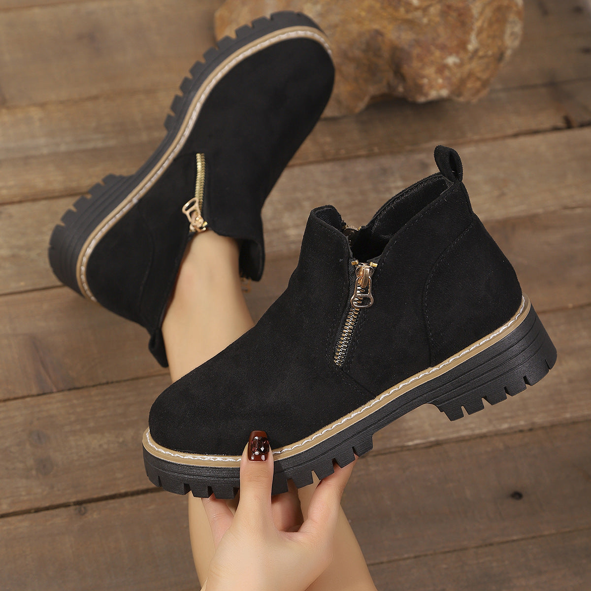EverGrip™ Suede Ankle Boots