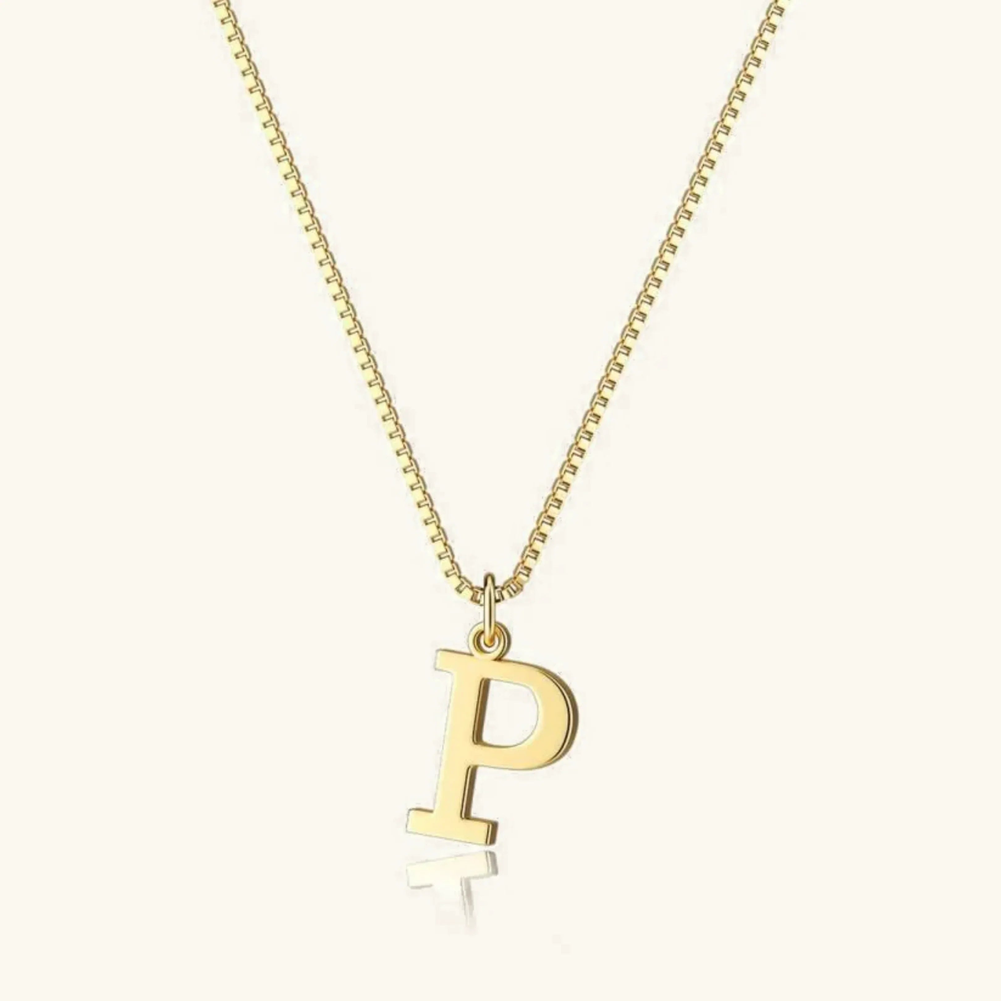 Therese Letter Initial Gold Necklace