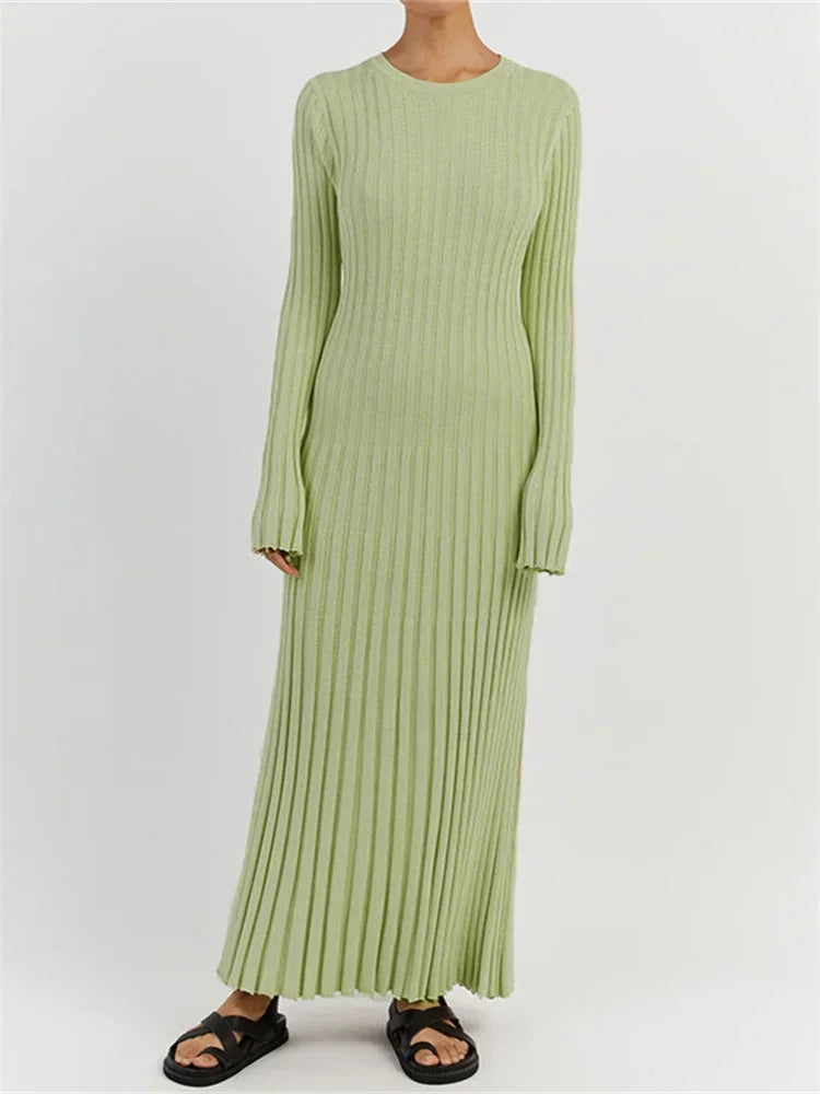 Ribbed Knit Maxi Dress