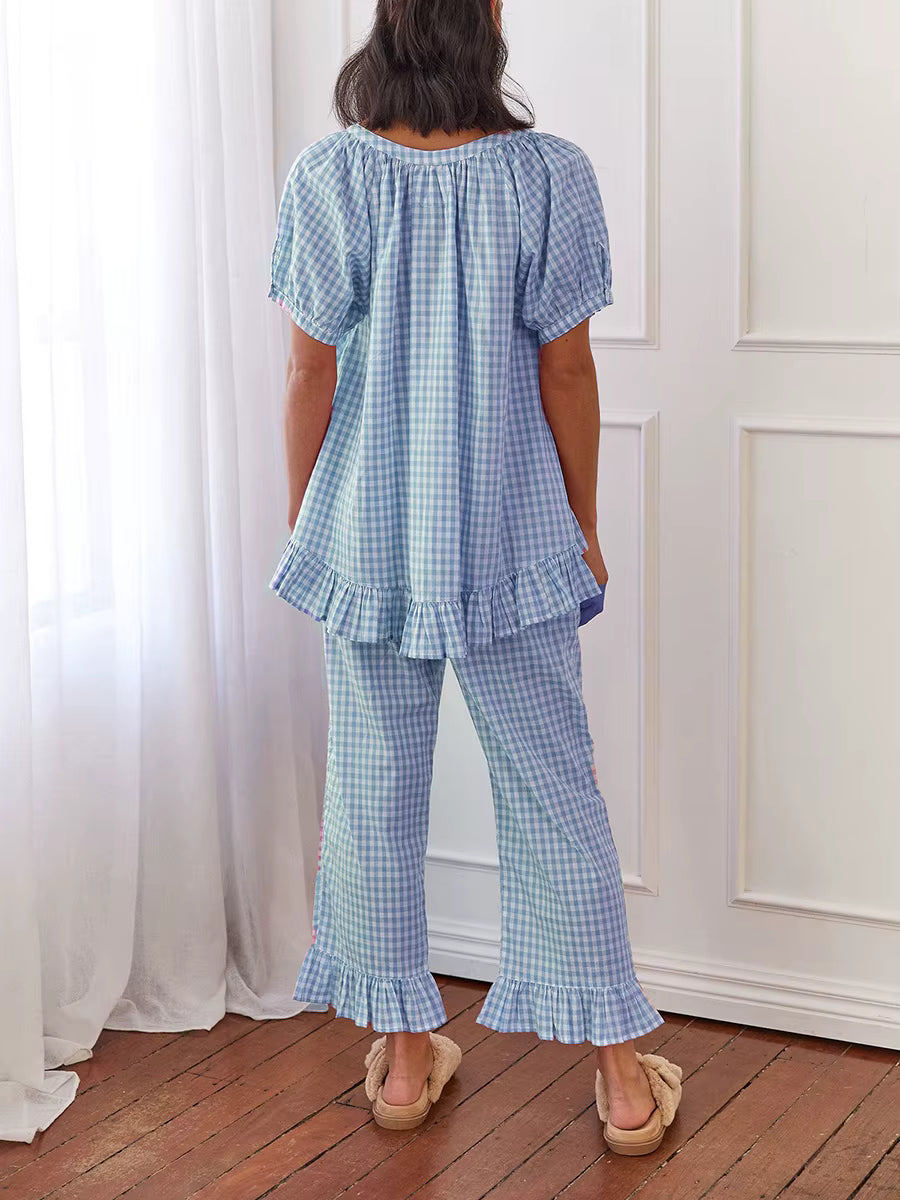 Sweet Check Pajama Set