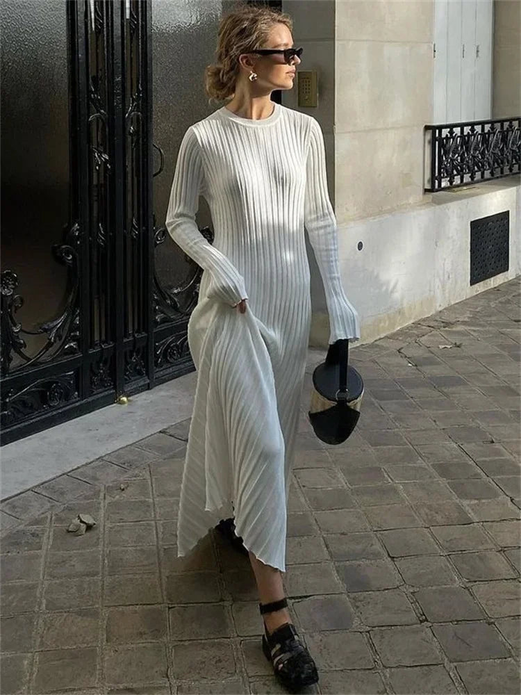 Ribbed Knit Maxi Dress