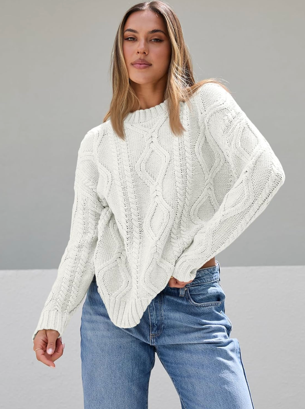 The Elara™ Cable Knit Sweater