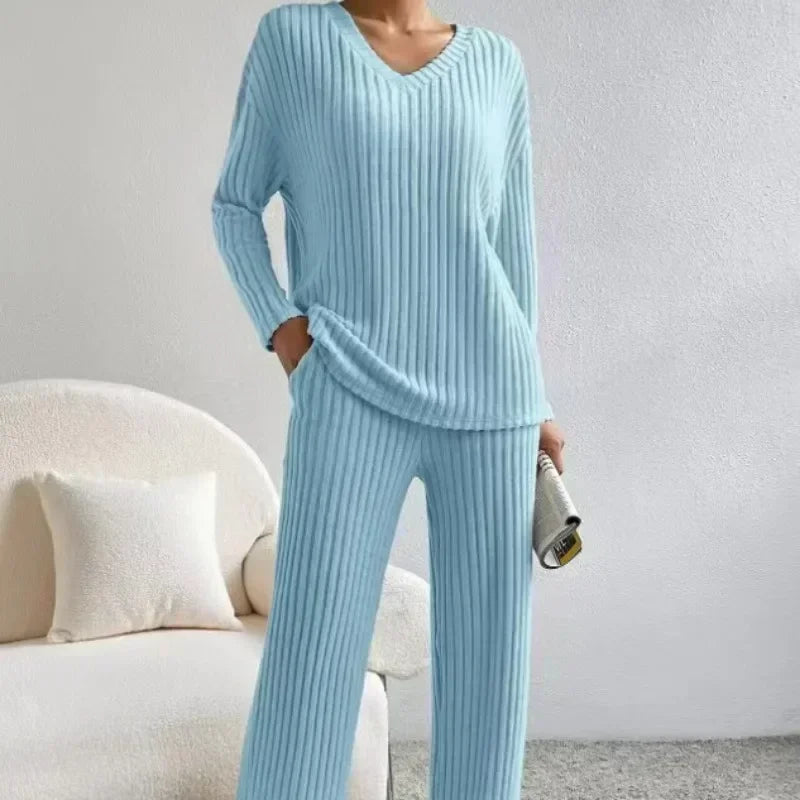 Ribbed Knit Lounge Set