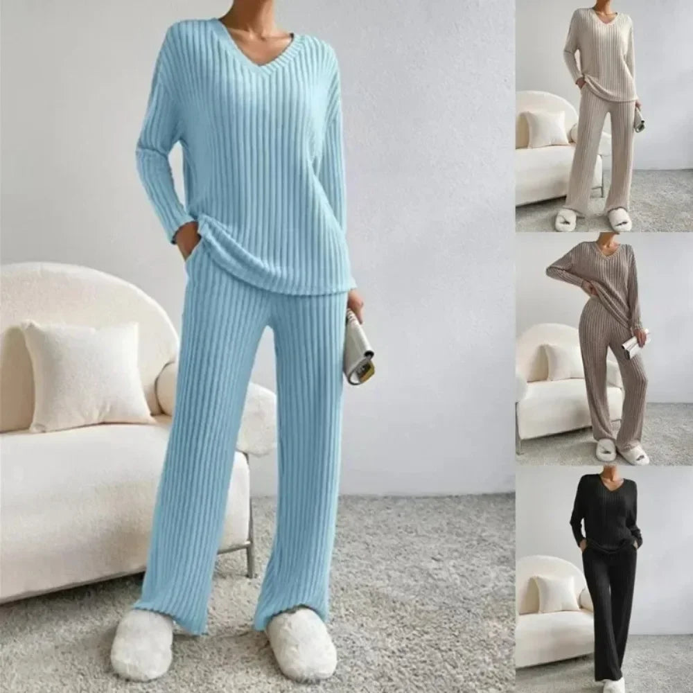 Ribbed Knit Lounge Set