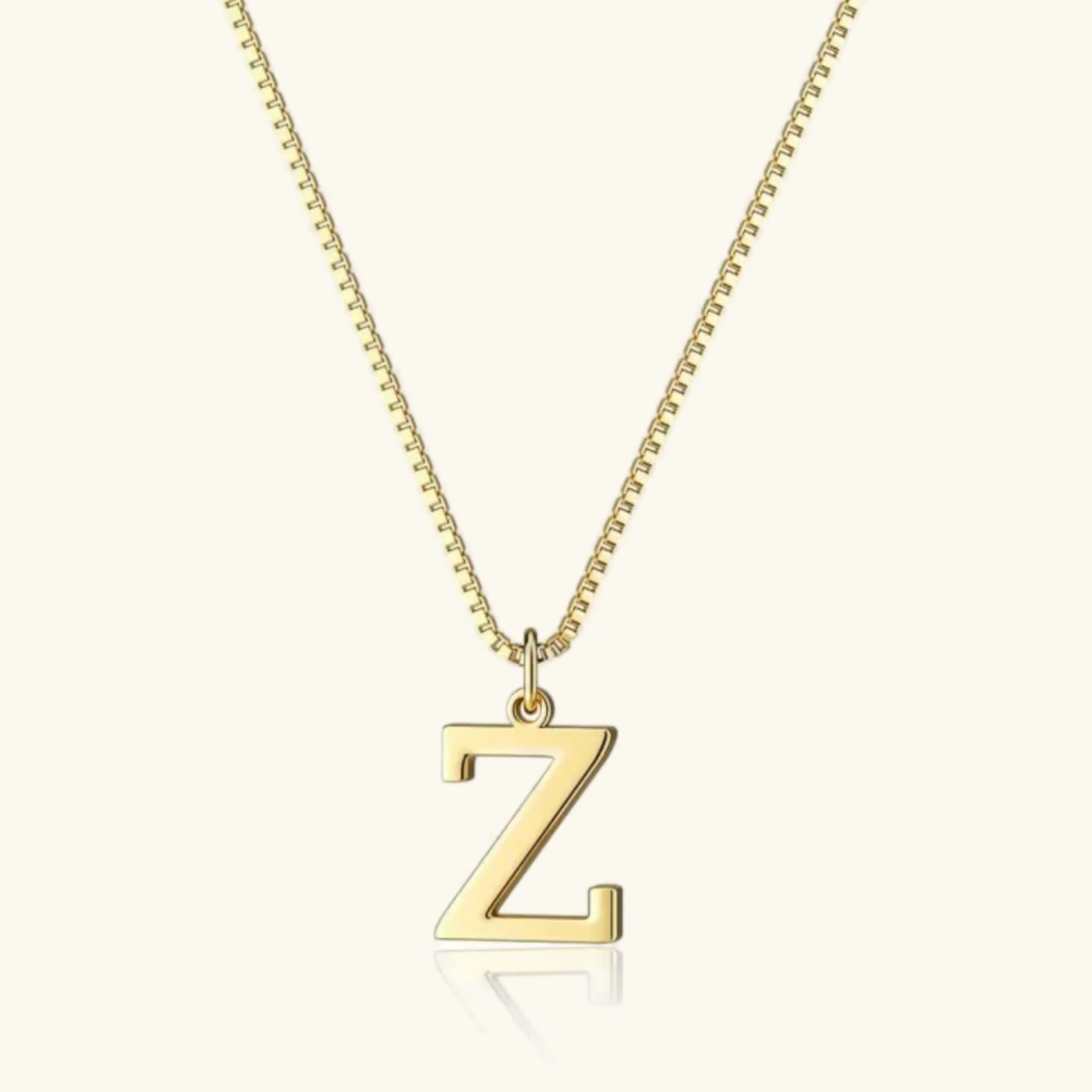 Therese Letter Initial Gold Necklace