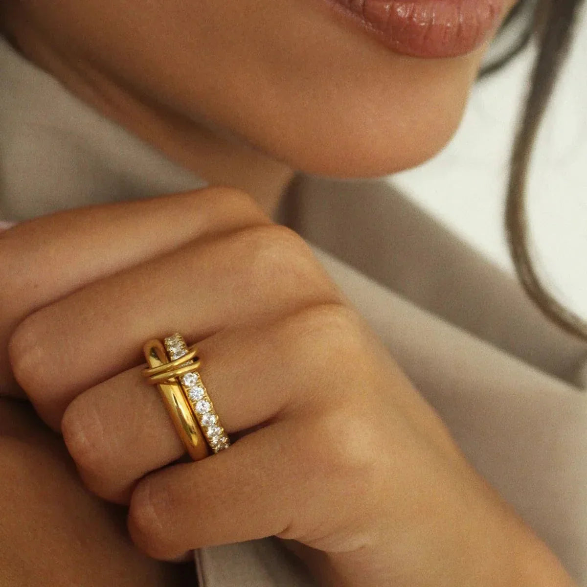 Alison Stacked Diamond Ring