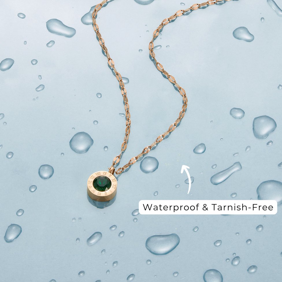 Green Crystal Athena Necklace