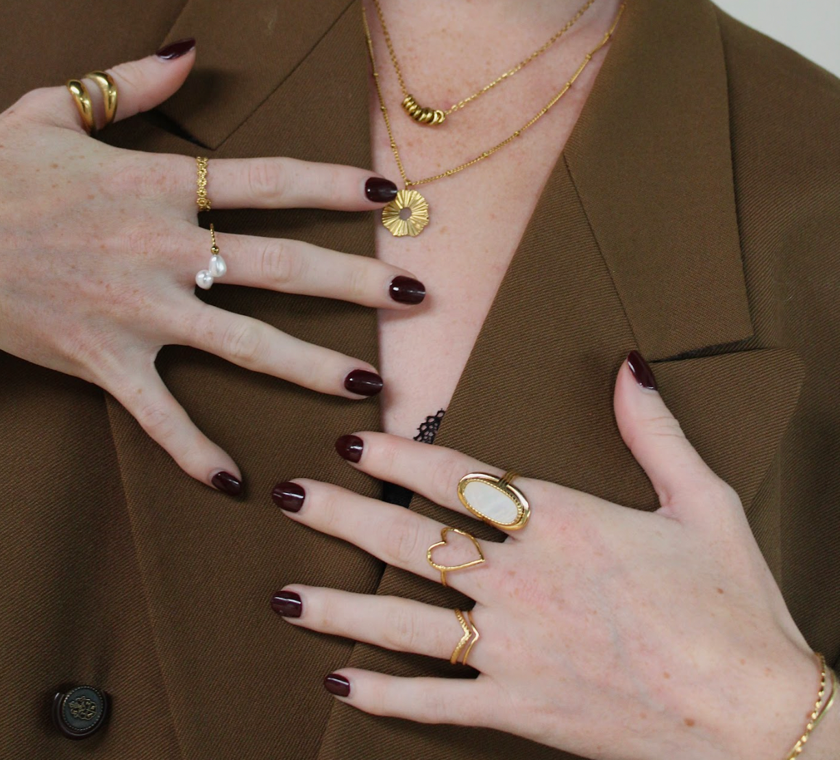 Double Wave - Ring - Edelstahl - verstellbar